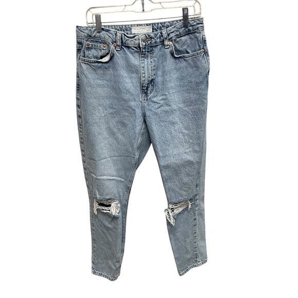 Topshop Denim - Topshop mom jeans distressed grunge women’s 32